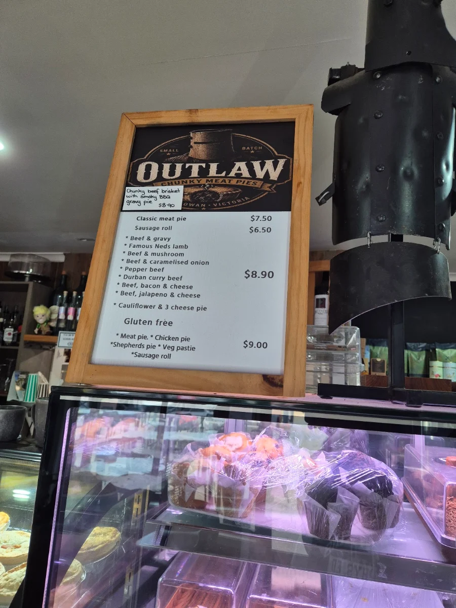 Menu, 1880 Cafe & Takeaway