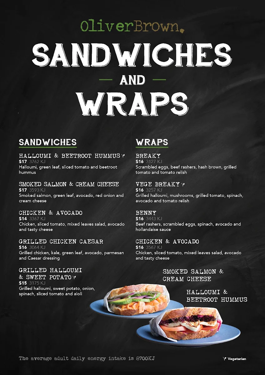 Menu, Oliver Brown