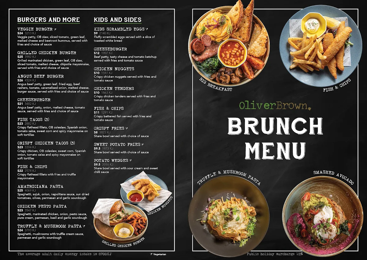 Menu, Oliver Brown