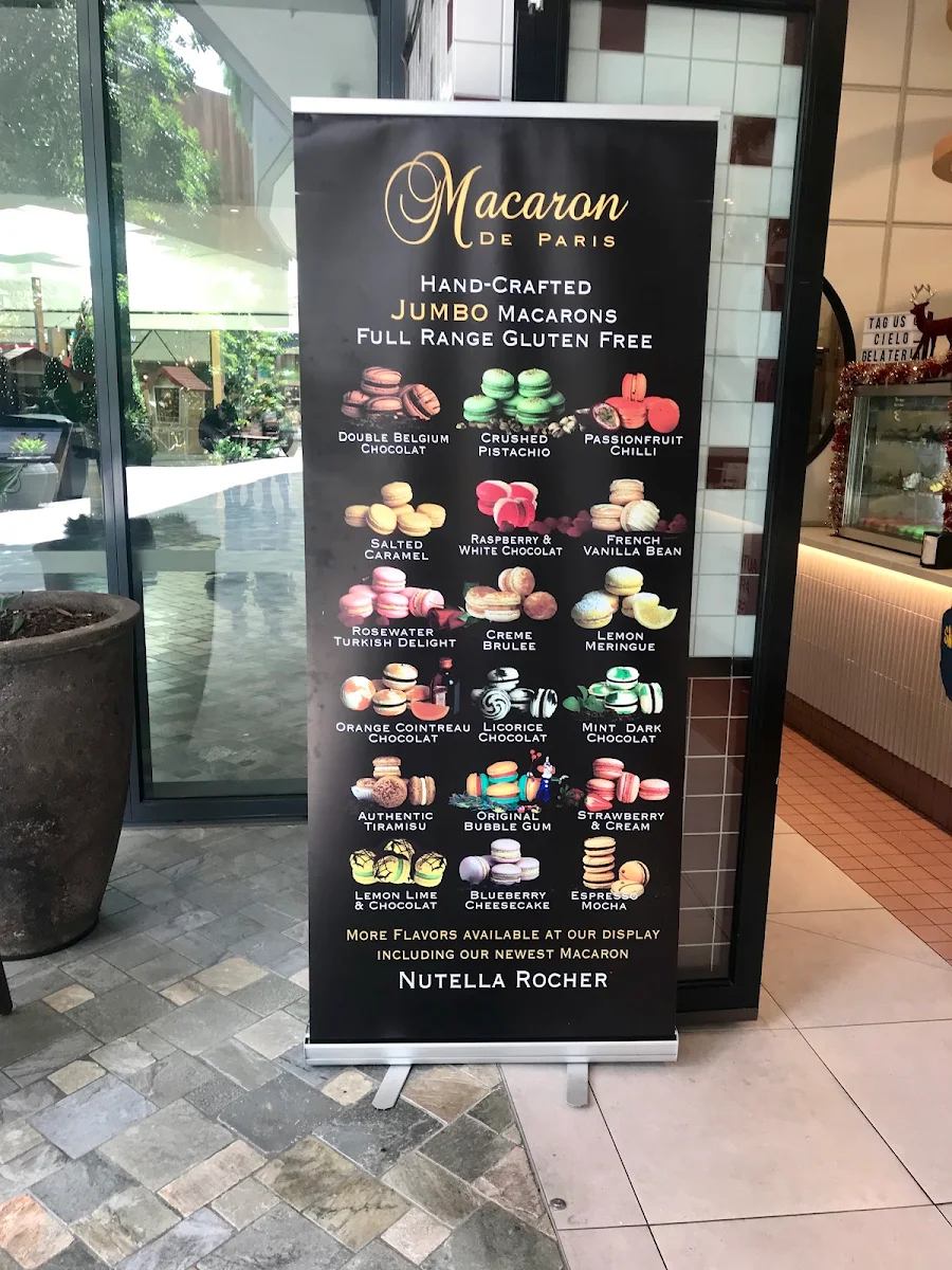 Menu, Cielo Gelateria - Mill Park