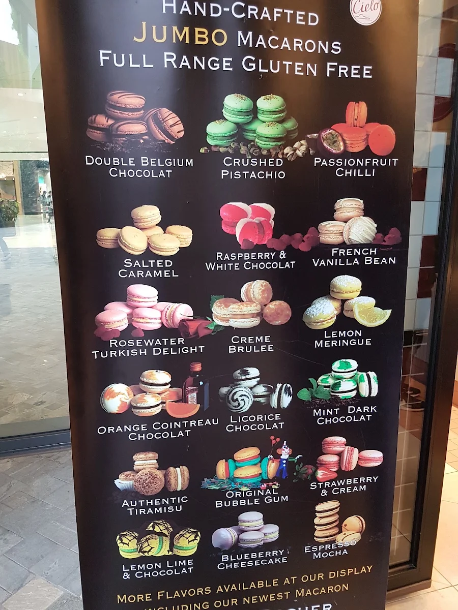 Menu, Cielo Gelateria - Mill Park