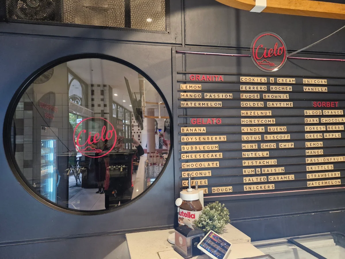 Menu, Cielo Gelateria - Mill Park