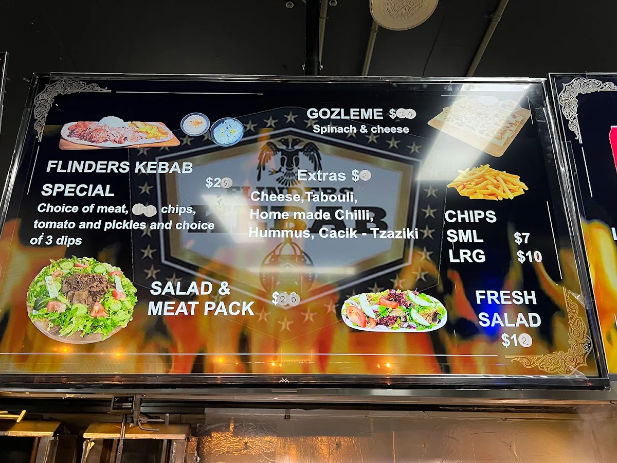 Menu, Flinders Kebab