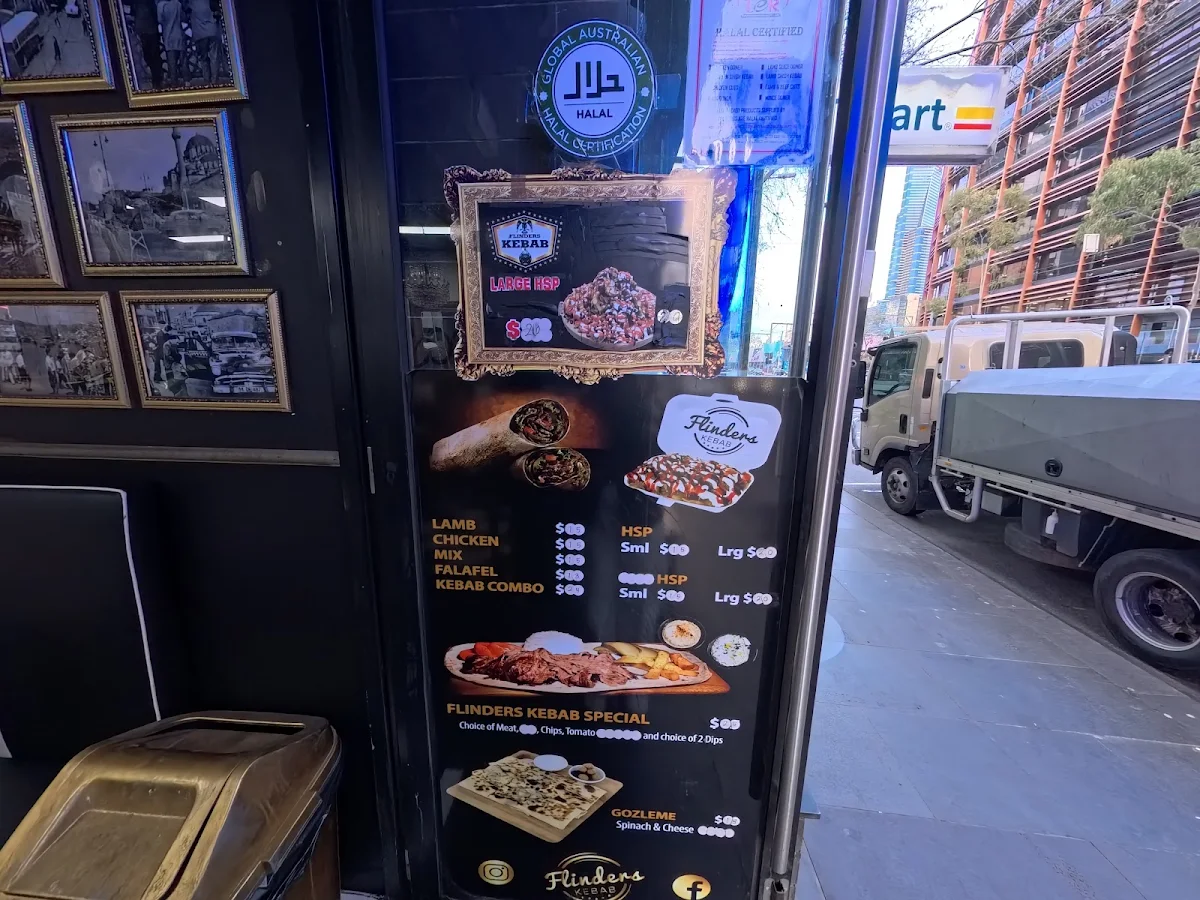 Menu, Flinders Kebab
