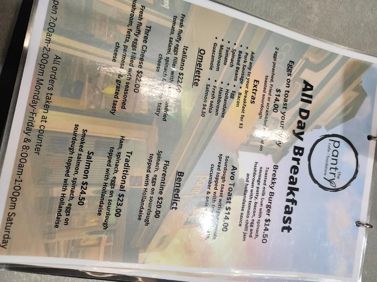 Menu, The Pantry
