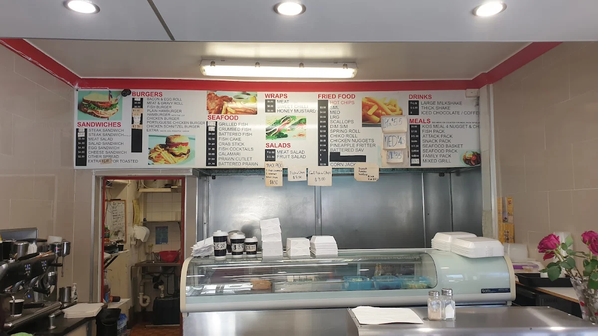 Menu, Busy Corner Takeaway