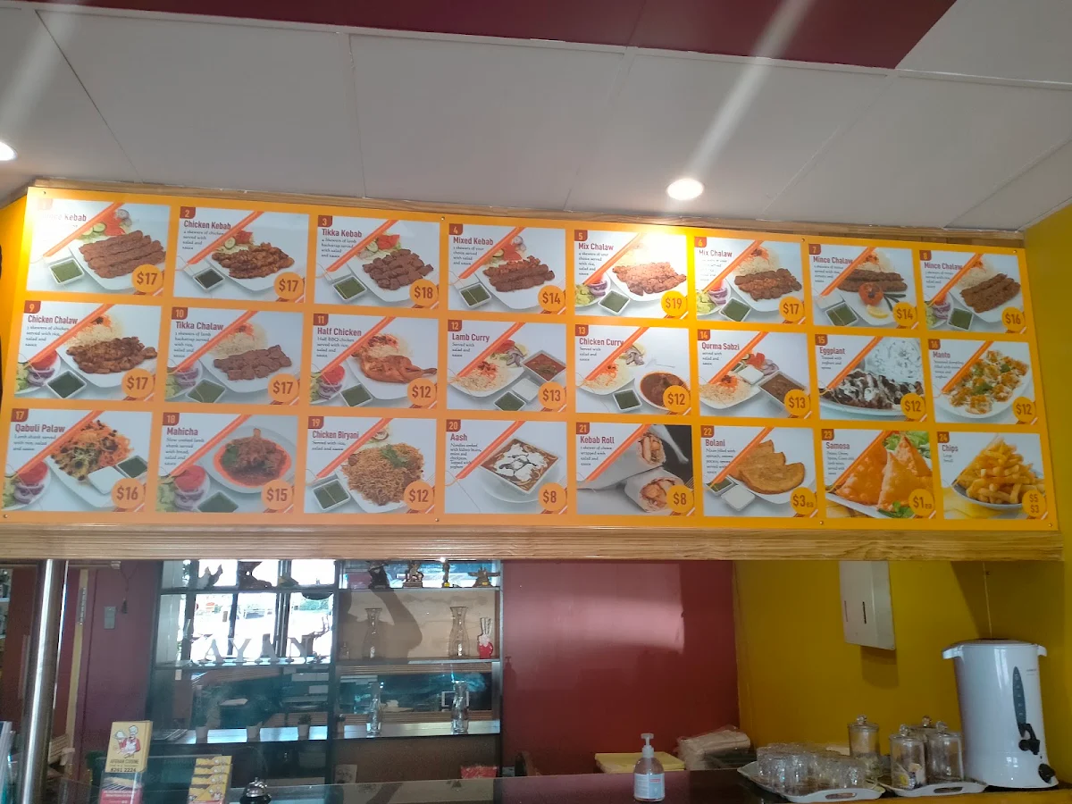 Menu, Afghan Chef 🏻‍