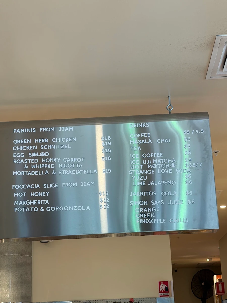 Menu, Banksia Bakehouse Barangaroo