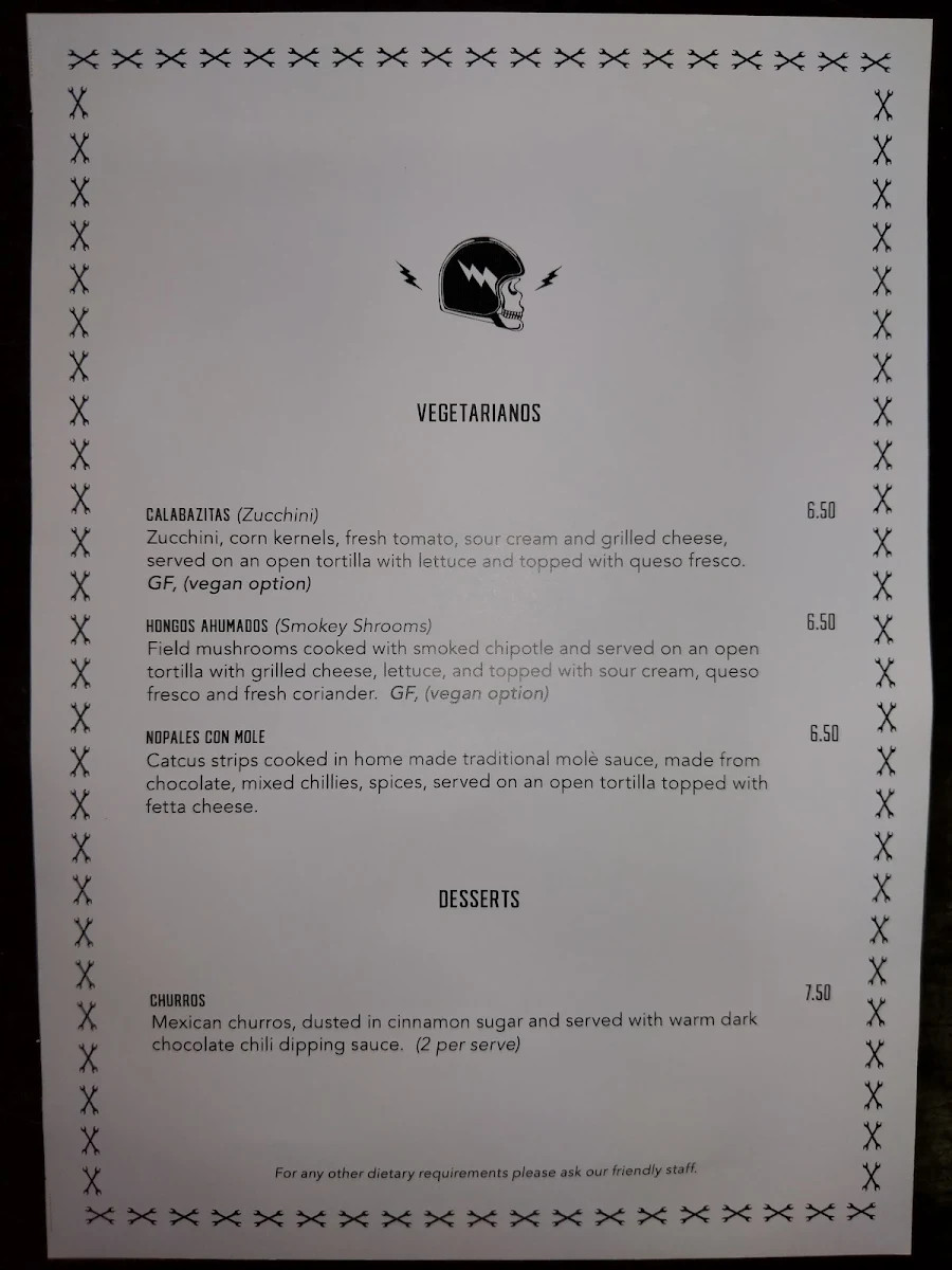 Menu, Benzina Cantina