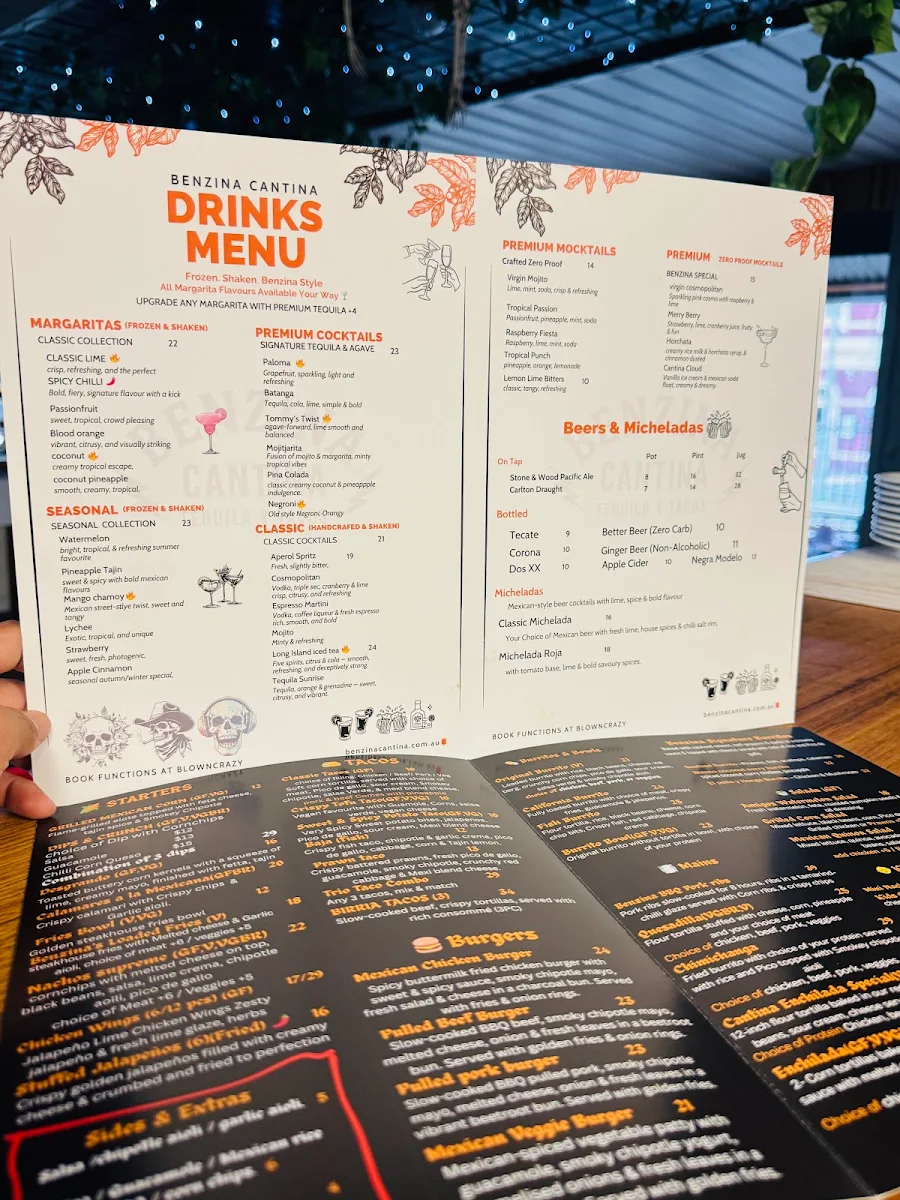 Menu, Benzina Cantina