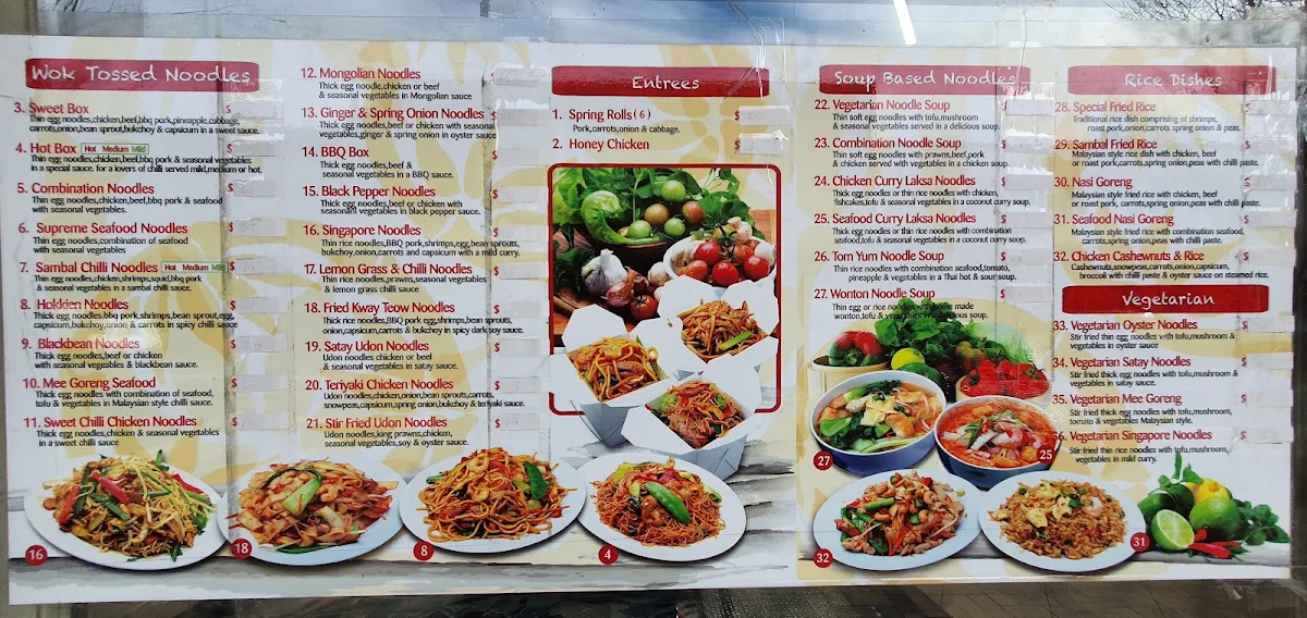 Menu, Chef's Noodle Hornsby