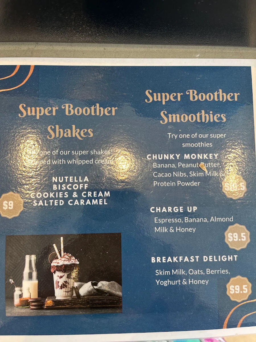Menu, Coffee Boothers Upper Coomera