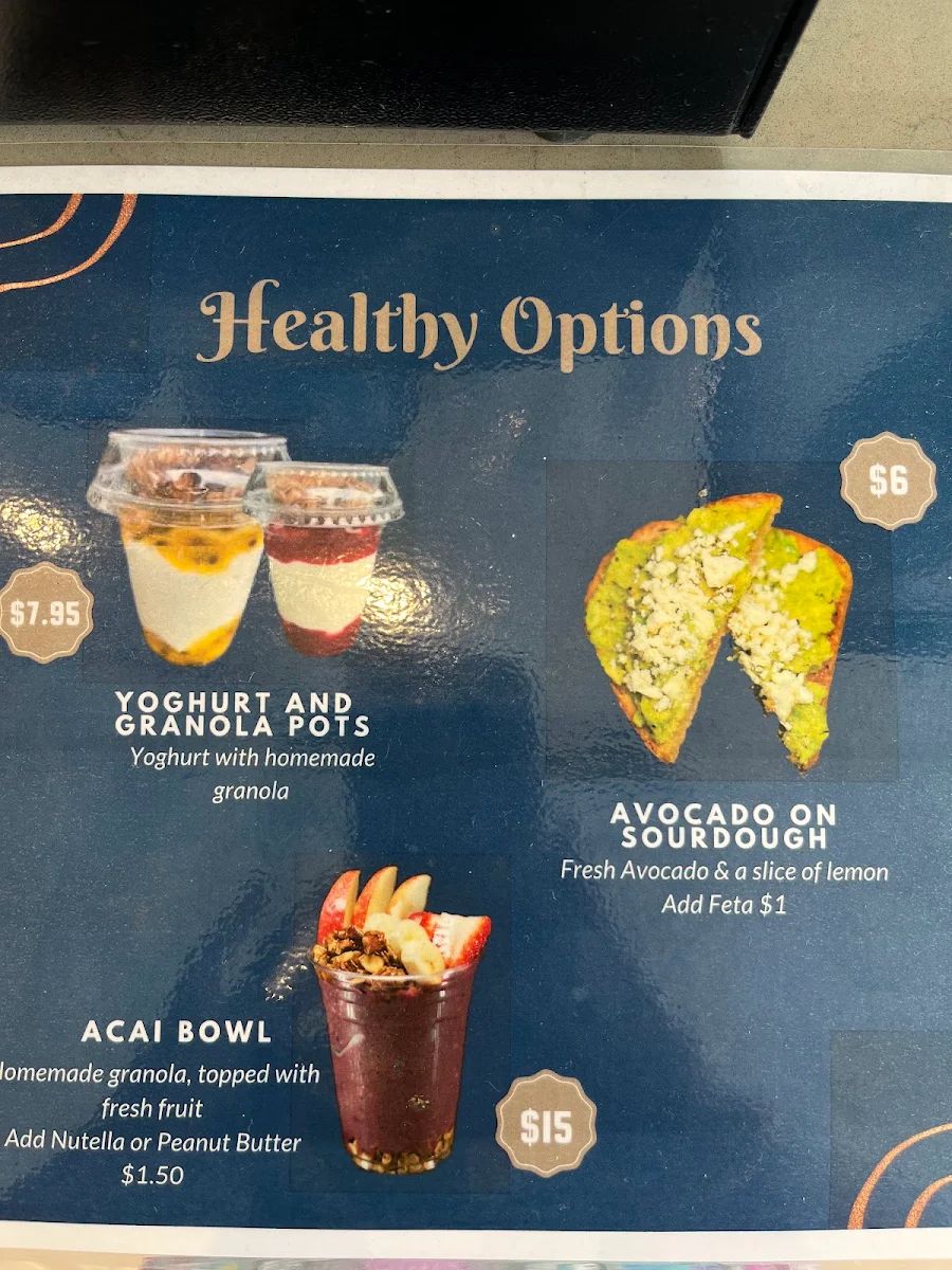 Menu, Coffee Boothers Upper Coomera