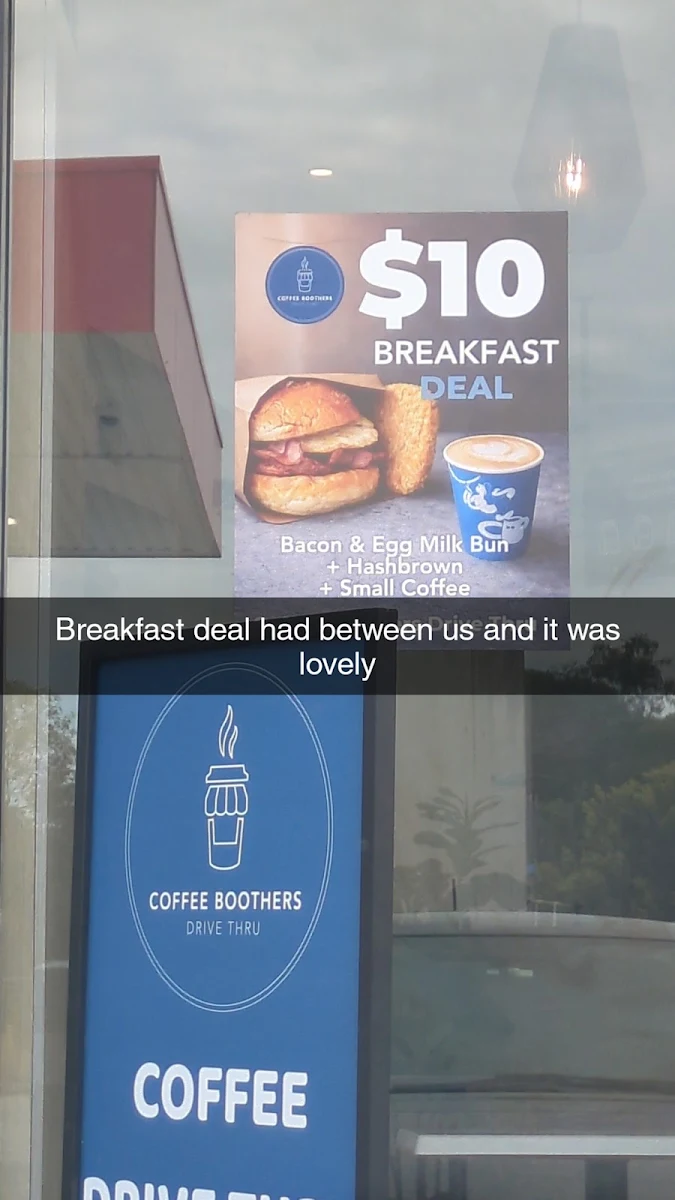 Menu, Coffee Boothers Upper Coomera