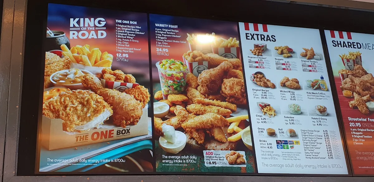Menu, KFC Beaudesert