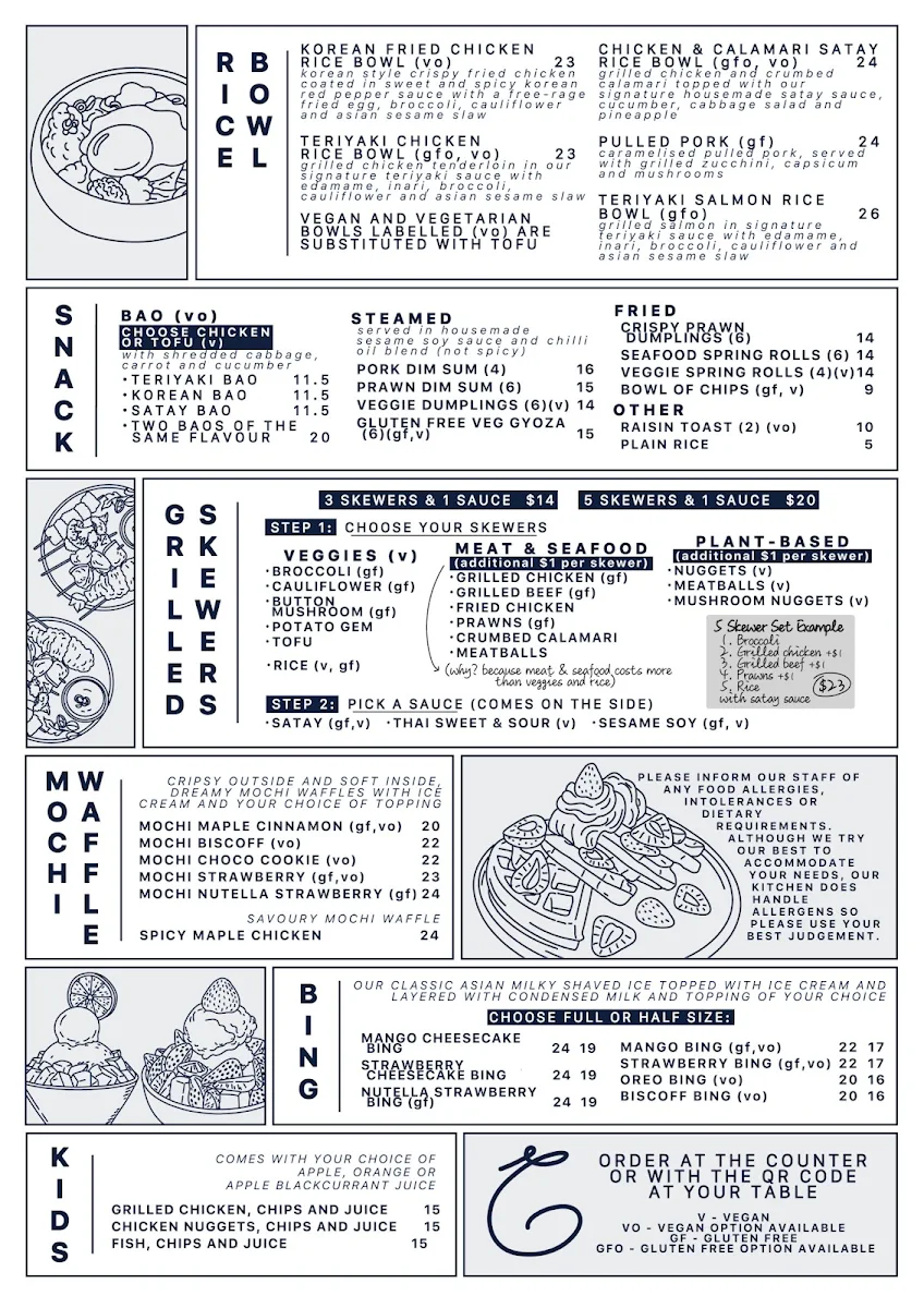 Menu, Coca Bar | Cafe