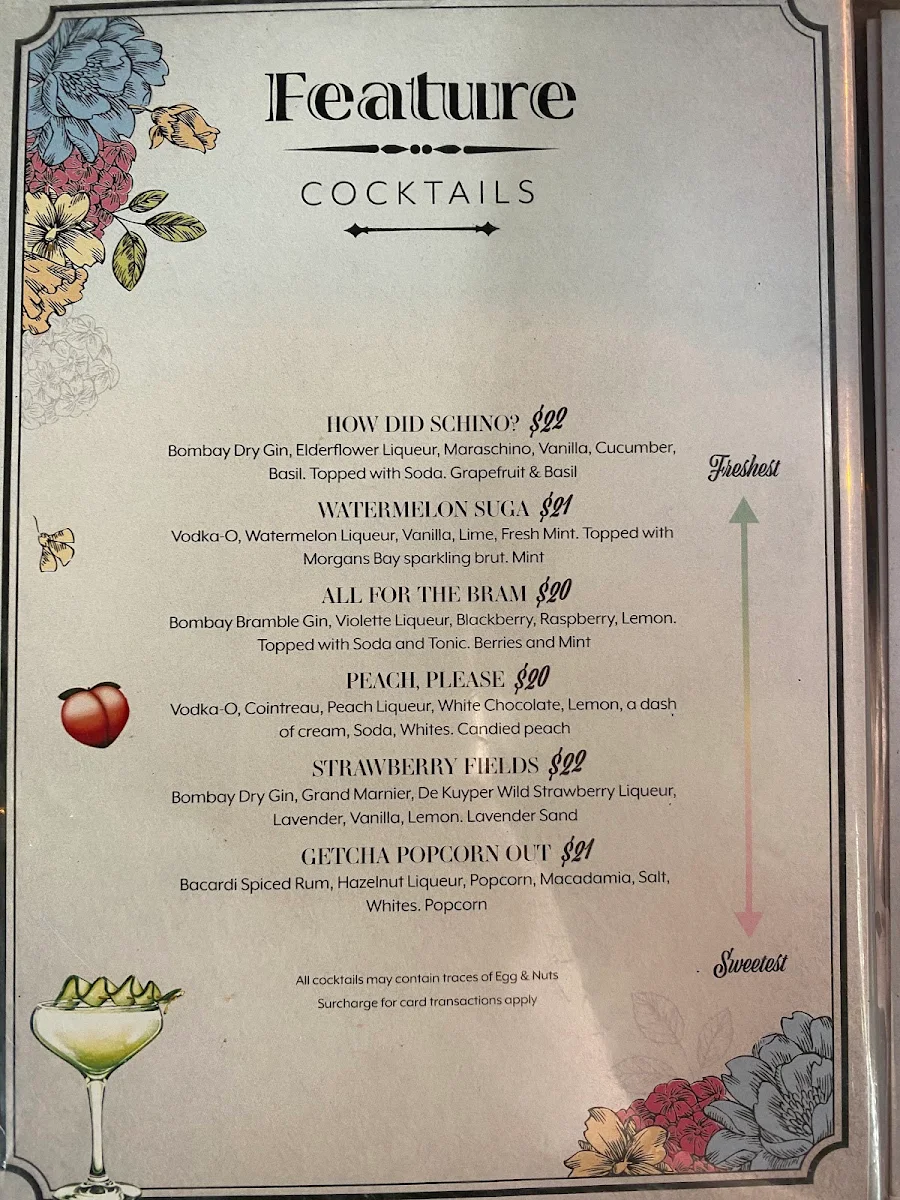 Menu, Li'l Darlin Surry Hills