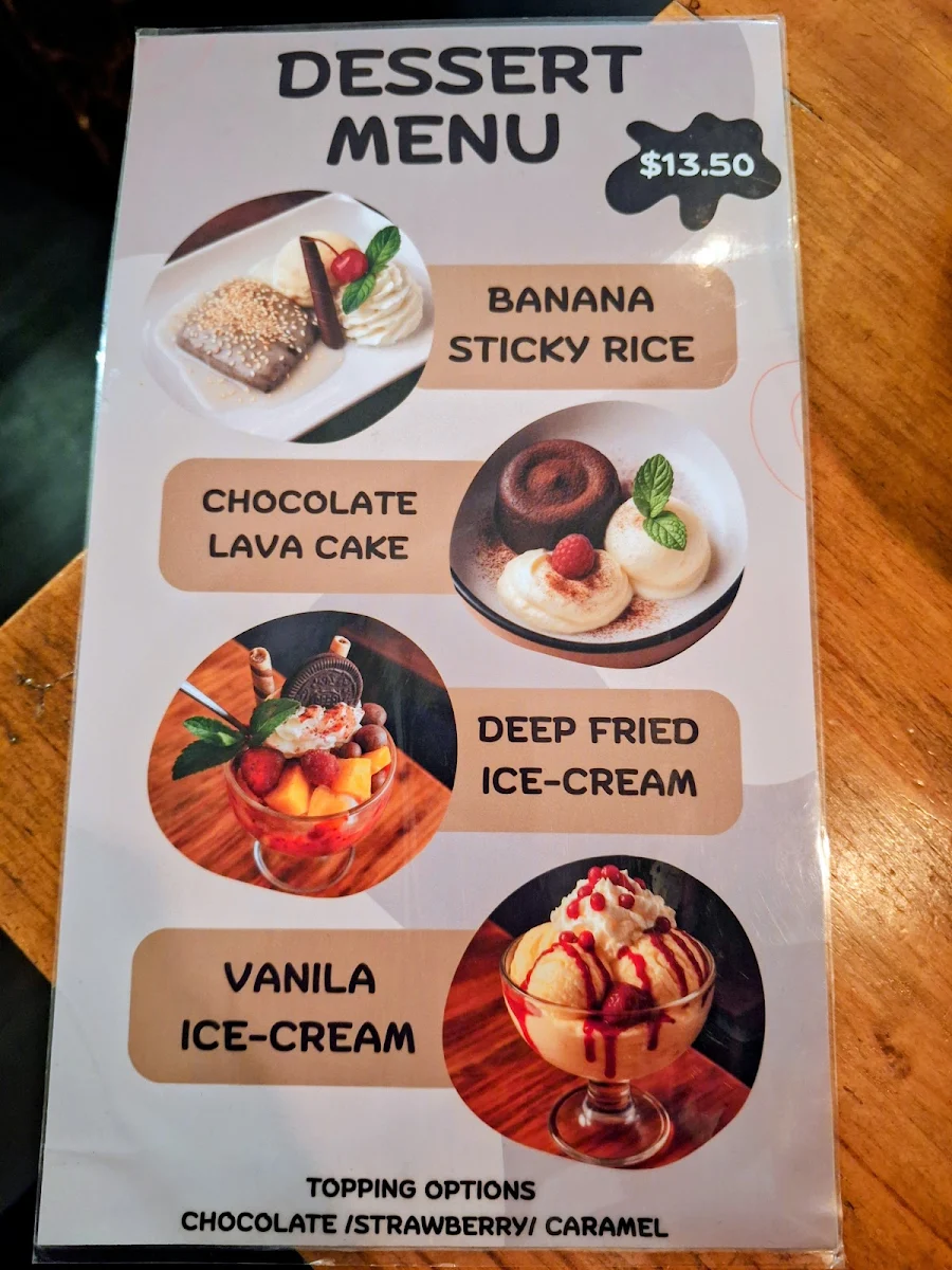 Menu, Sticky Rice Wickham