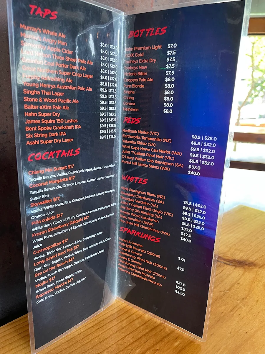 Menu, Sticky Rice Wickham