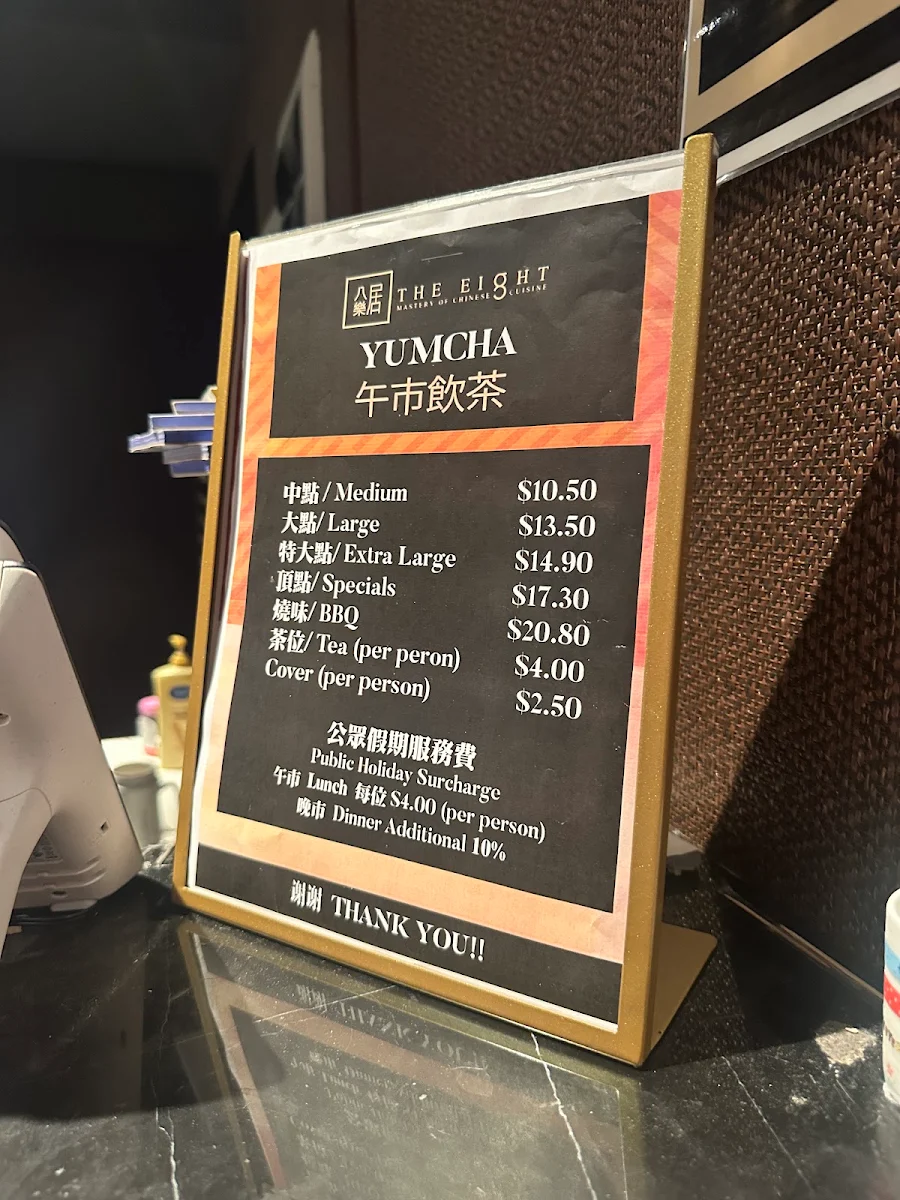 Menu, The Eight