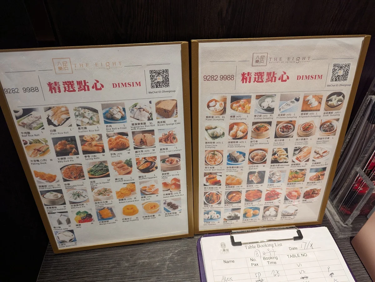 Menu, The Eight
