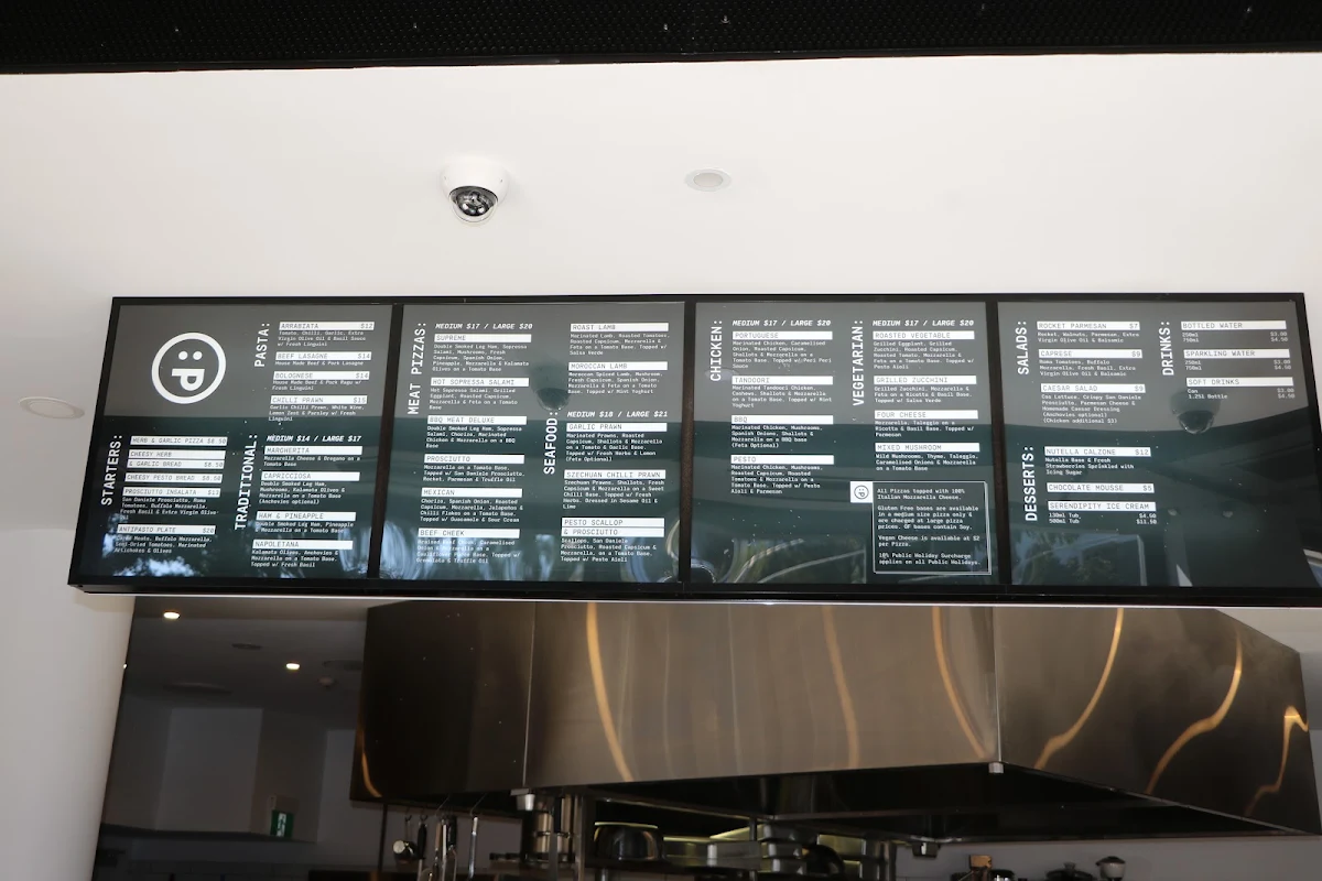 Menu, Pizza Deli