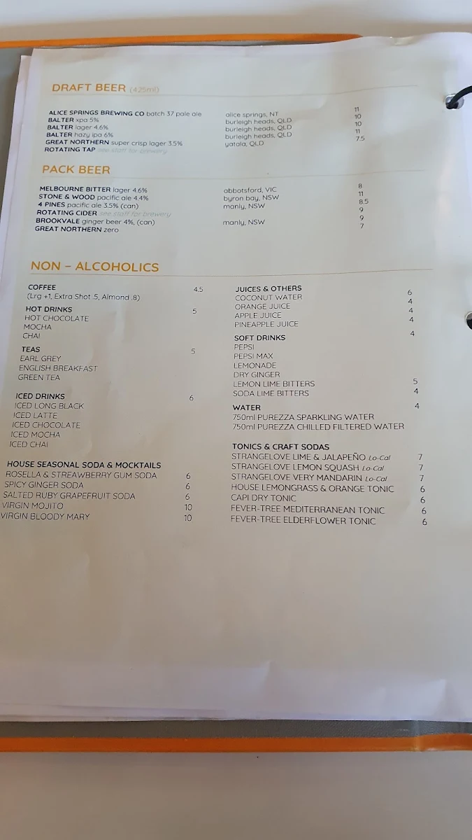 Menu, PepperBerry Restaurant
