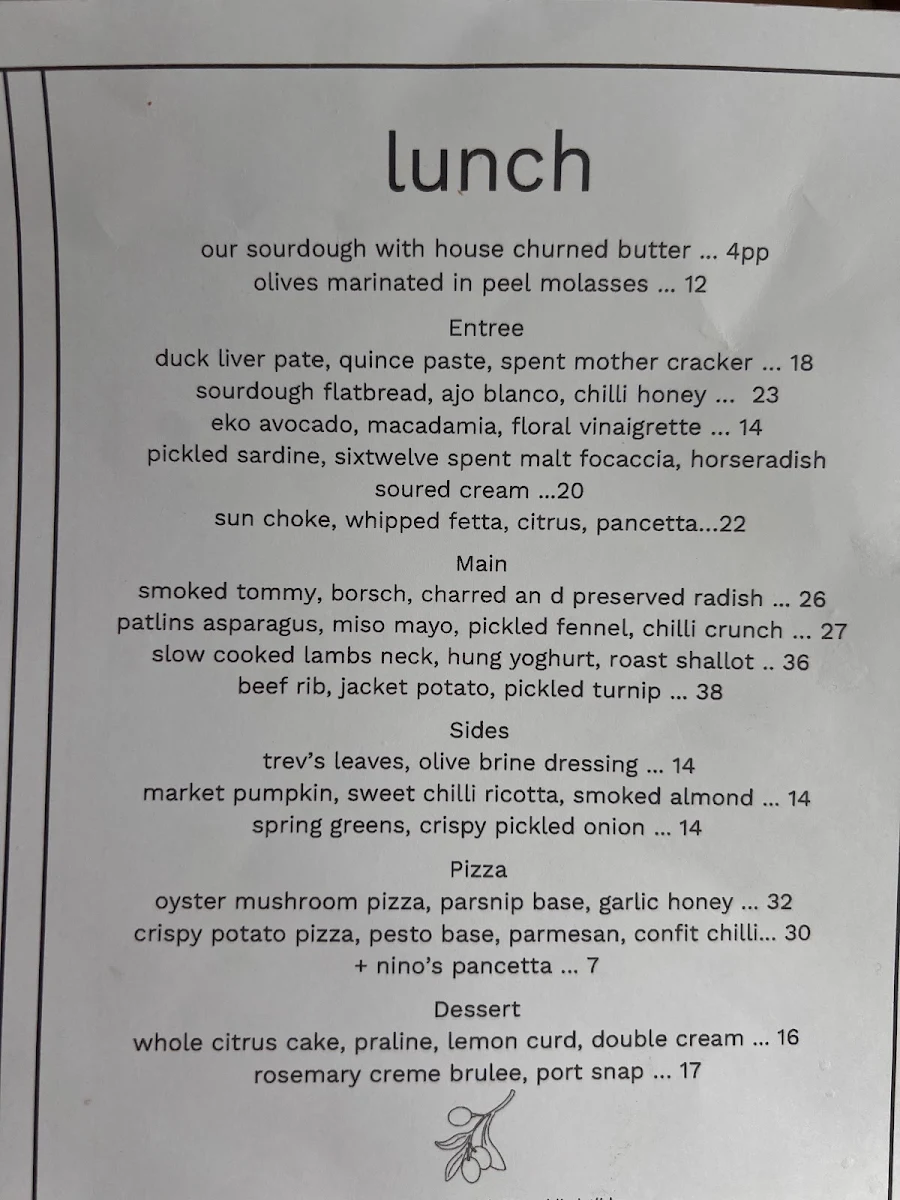 Menu, Topiary