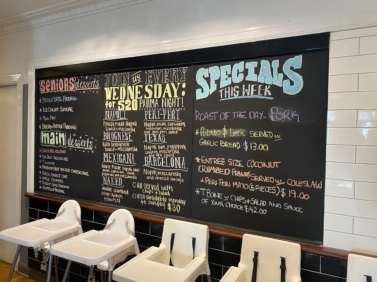 Menu, Royal Mail Hotel Whittlesea
