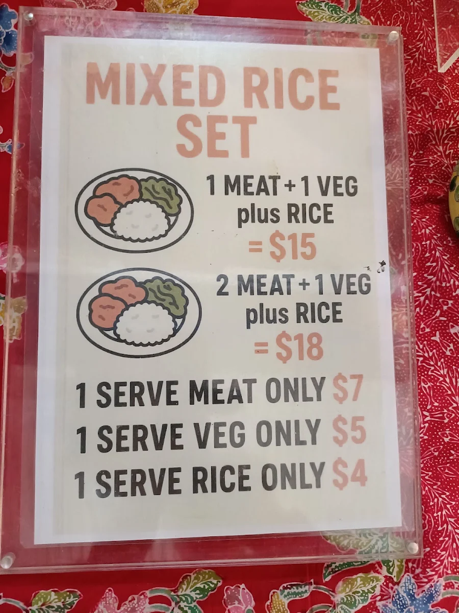 Menu, Omnomnom Food Truck