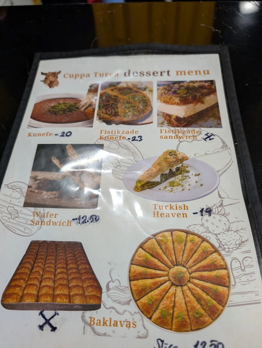 Menu, Cuppa Turca Express