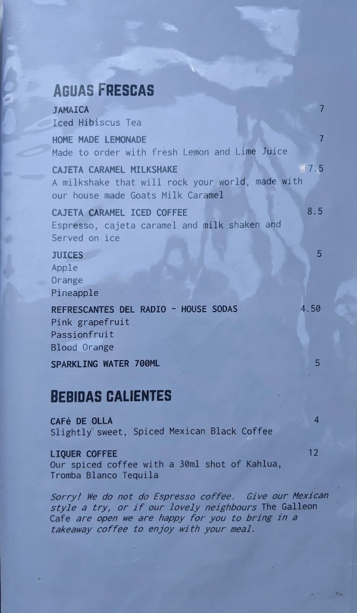 Menu, Radio Mexico