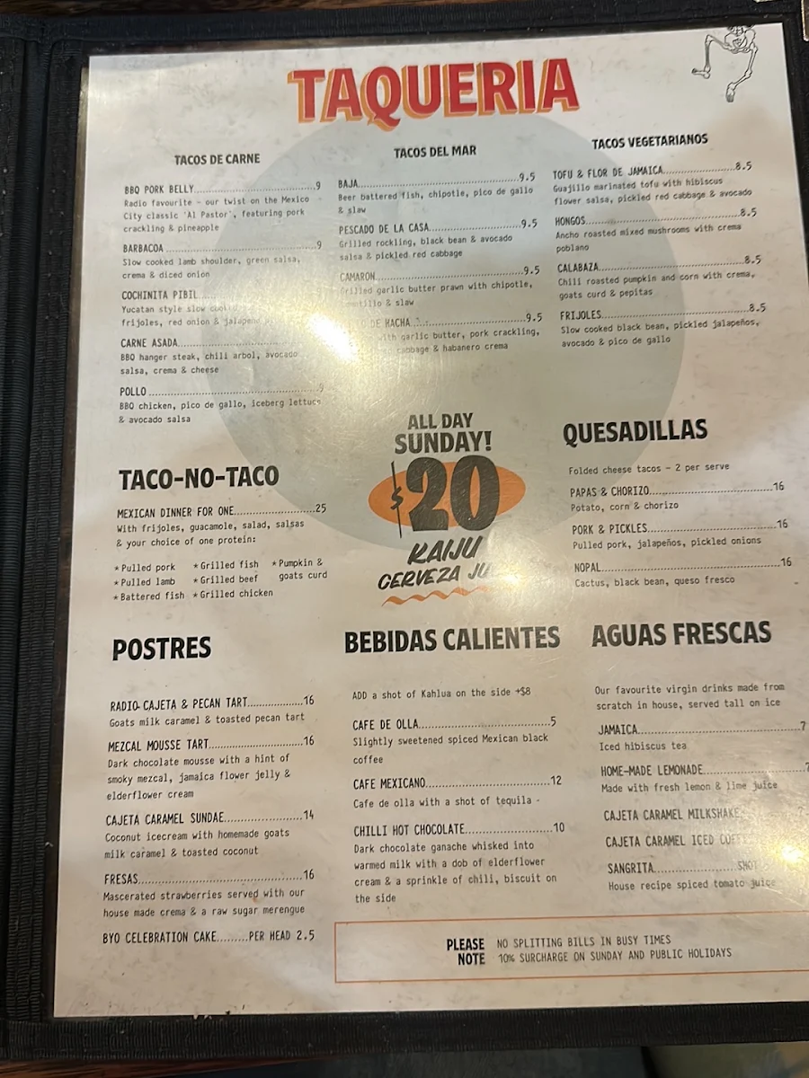 Menu, Radio Mexico