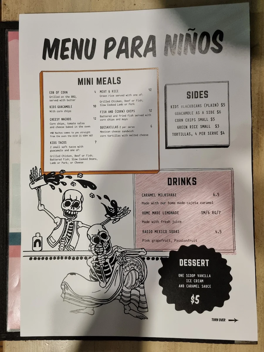 Menu, Radio Mexico