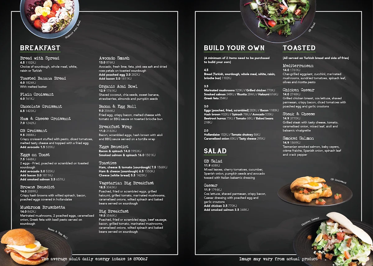 Menu, Oliver Brown
