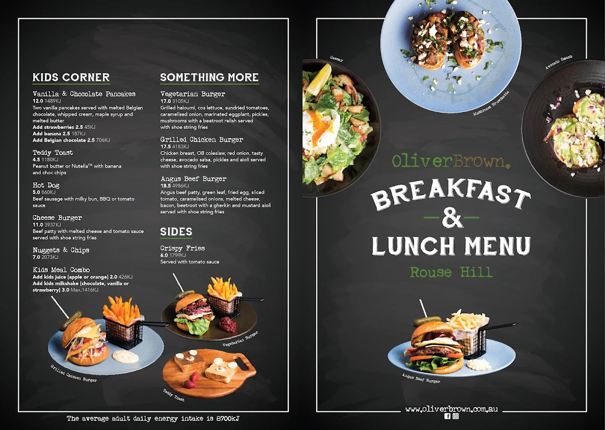 Menu, Oliver Brown