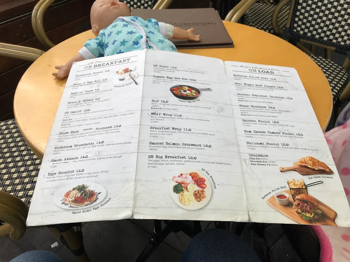 Menu, Oliver Brown