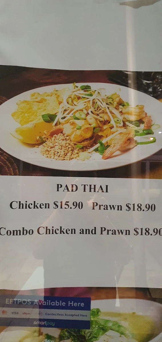 Menu, Thai pacificpine Restaurant