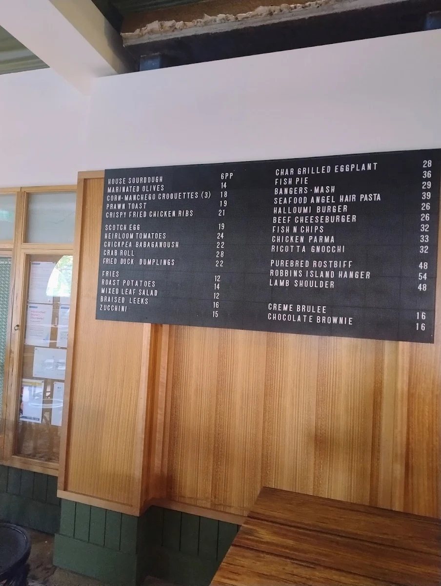 Menu, The Vic Hotel Footscray