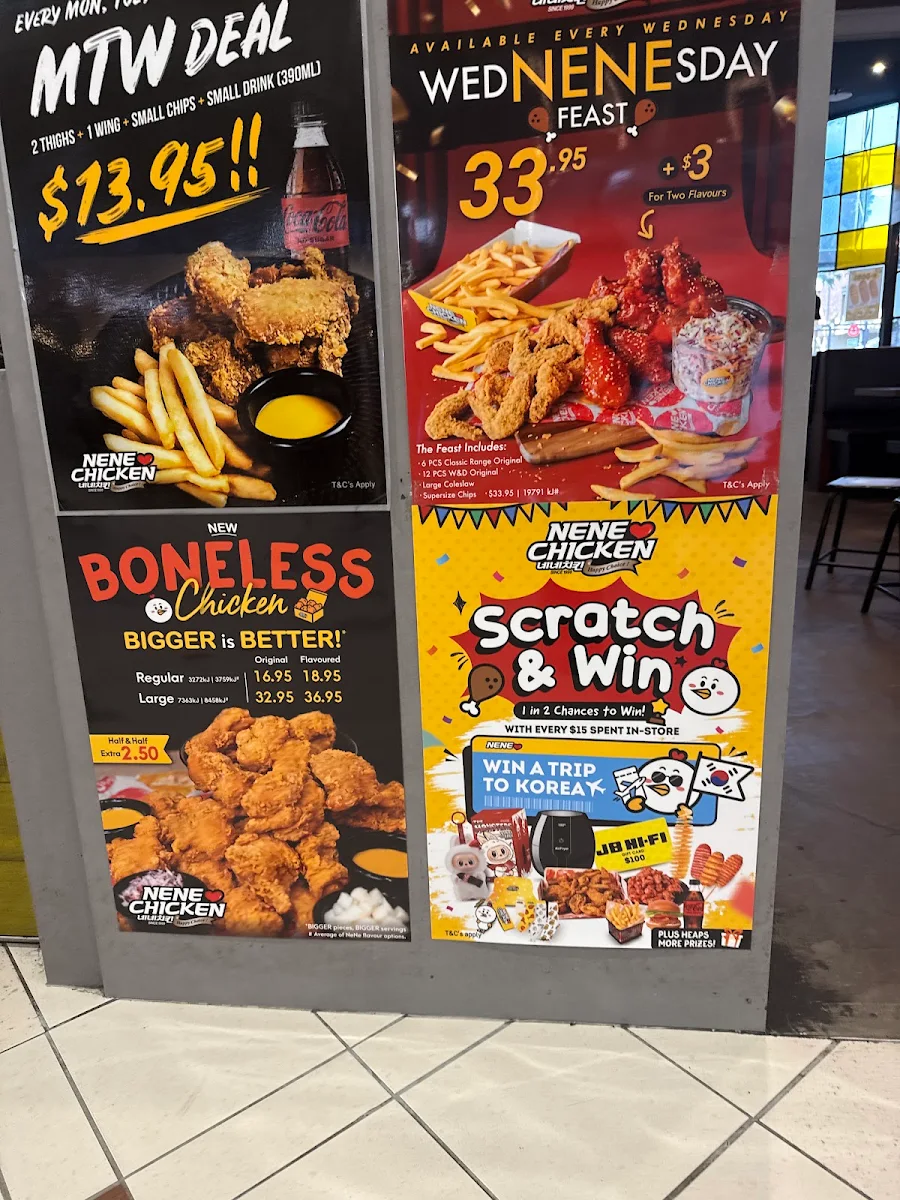 Menu, NeNe Chicken