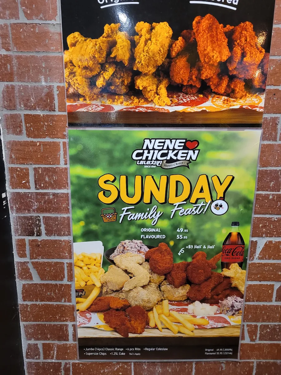 Menu, NeNe Chicken