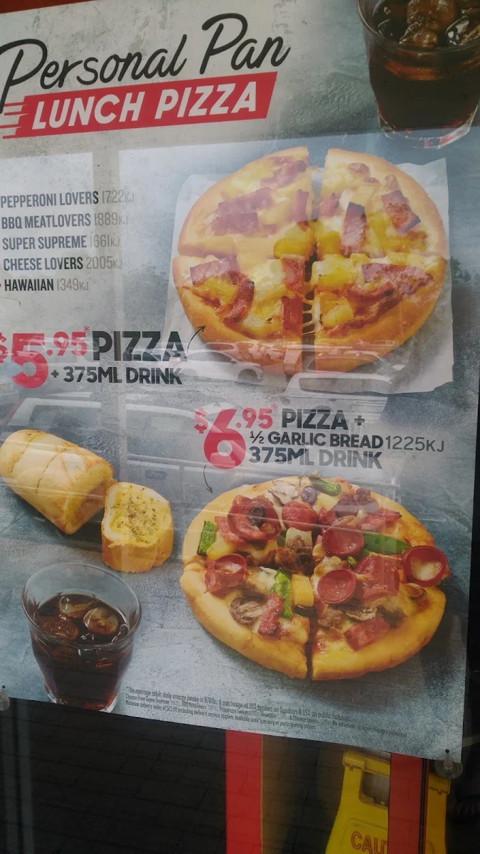 Menu, Pizza Hut Nambucca Heads