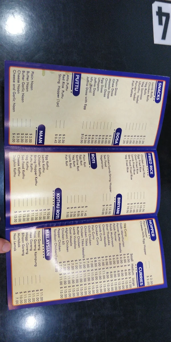 Menu, Xdream Dine In And Take Away