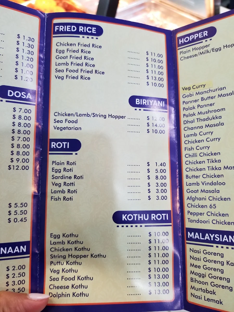 Menu, Xdream Dine In And Take Away