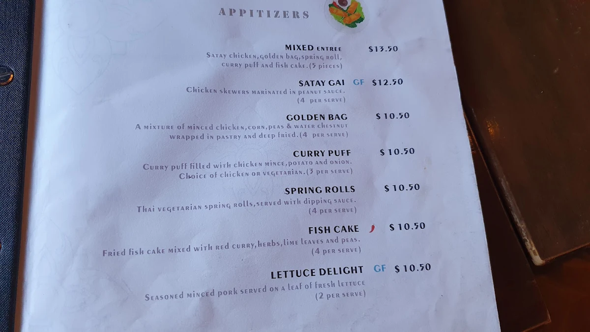Menu, The Golden Triangle Restaurant