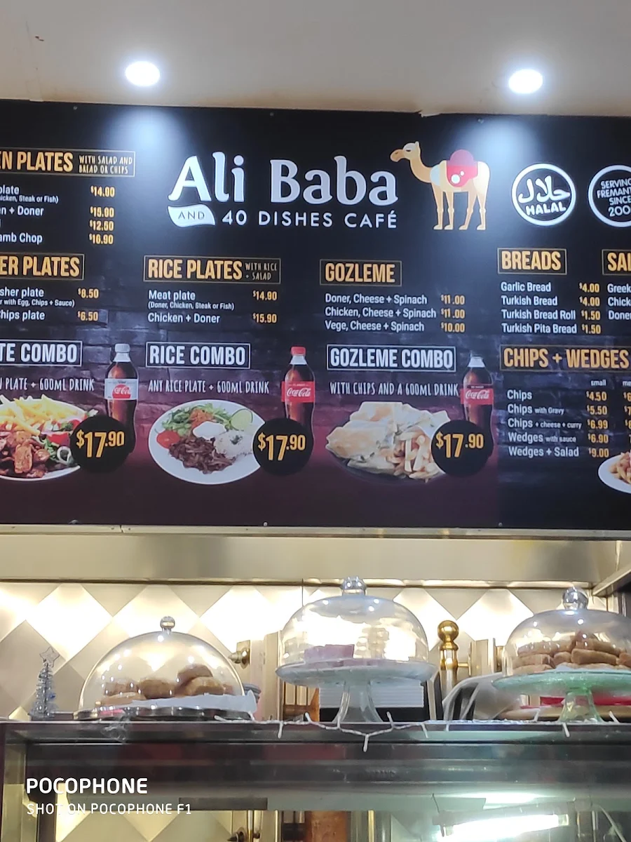 Menu, Ali Baba and 40 Kebabs