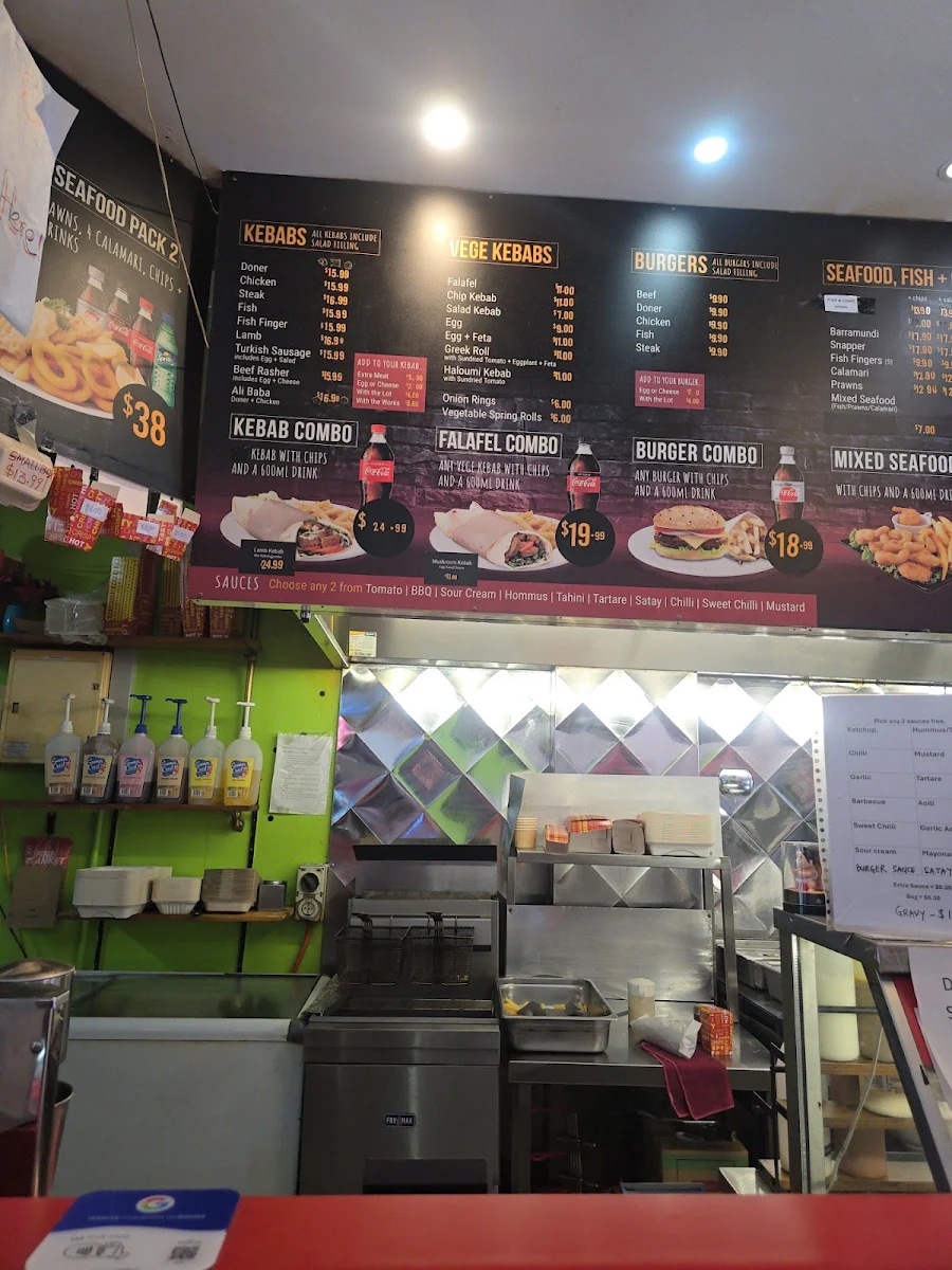 Menu, Ali Baba and 40 Kebabs