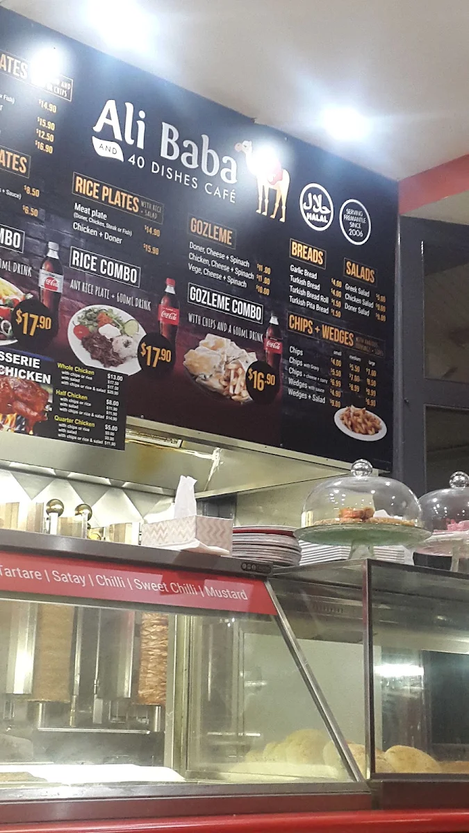 Menu, Ali Baba and 40 Kebabs