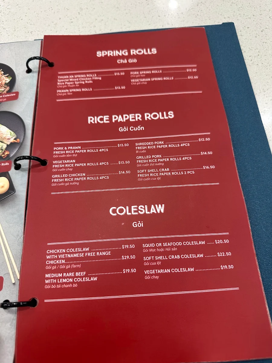 Menu, Thuan An