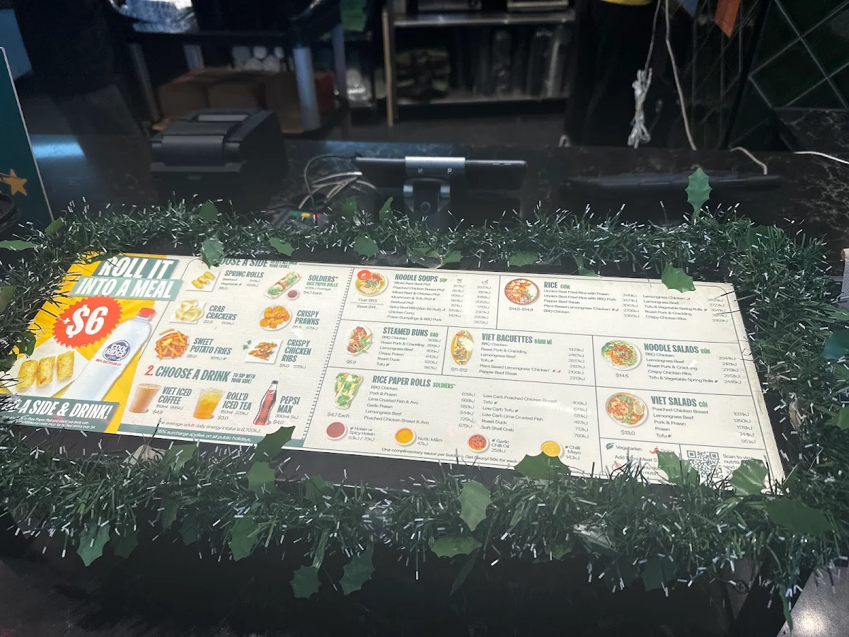 Menu, Roll'd Rouse Hill